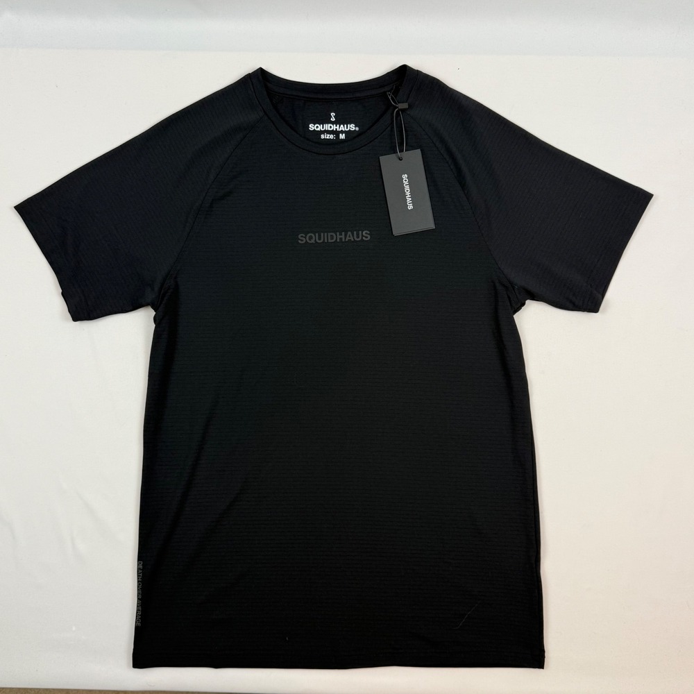 Squidhaus Mens Performance Raglan T-Shirt Black Size M Death Over Average New